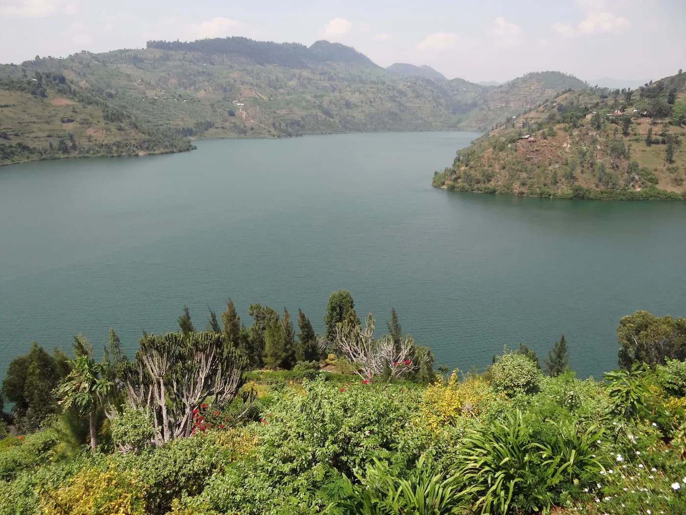 Lake Kivu and hills outside Karongi