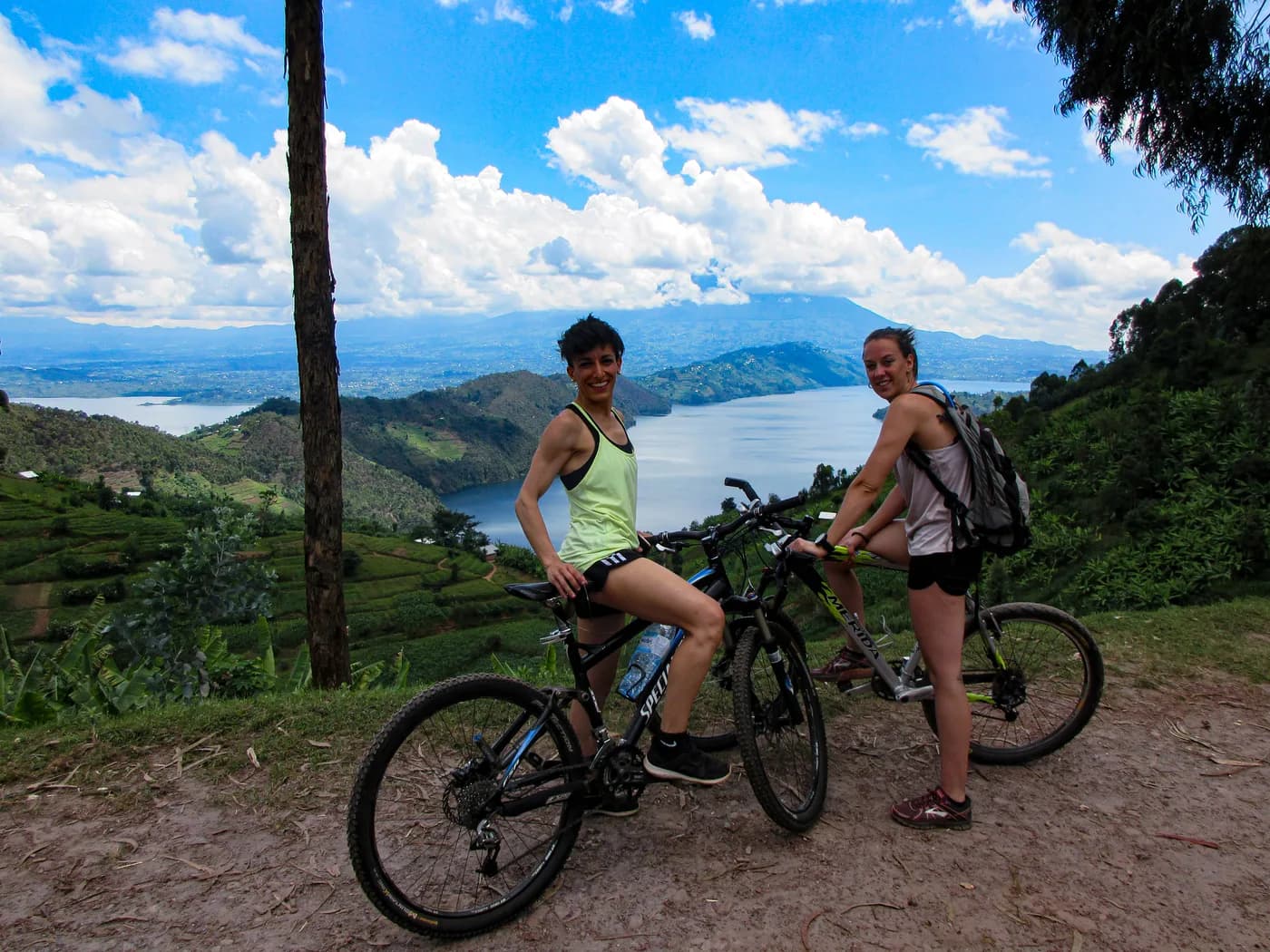 Lakes Burera and Ruhondo surrounded by green hills